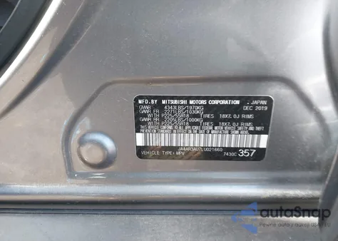 2020 Mitsubishi Outlander Sport 2.0 Be Awc/2.0 Es Awc/2.0 Se Awc/2.0 Sp Awc from USA, damaged, VIN JA4AR3AU7LU021660